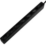 Slim Euro Steckdosenleiste, 6-fach, 1,50 m, schwarz