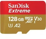 SanDisk Extreme microSDXC A2 UHS-I U3 V30 190MB/s Speicherkarte + Adapter 128GB