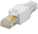 CAT 5e RJ45 Stecker UTP zur werkzeugfreien Montage mit Knickschutz