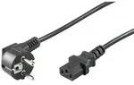Kaltger&auml;te Netzkabel Schutzkontakt-Stecker abgewinkelt  IEC320-C13 Buchse...