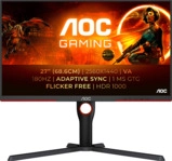 AOC Q27G3XMN, Mini LED 27 Zoll QHD Gaming Monitor 1 ms Reaktionszeit 180 Hz