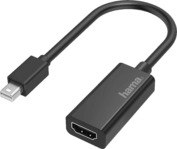 HAMA Mini-DisplayPort-Stecker auf HDMI-Buchse Kabeladapter, Schwarz