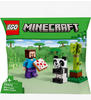 LEGO Minecraft 30672 Steve mit Baby-Panda Bausatz, Mehrfarbig