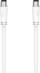 HAMA 90 dB, 1.5 m Koax-Stecker auf Koax-Kupplung, Antennen-Kabel , 1,5