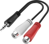 HAMA 3.5-mm-Klinke-Stecker auf Cinch-Buchse, Klinkenadapter, 0,15 m