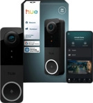 PHILIPS Hue Secure Kabelgebundene Smarte T&uuml;rklingelkamera, Schwarz