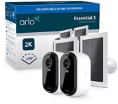 ARLO Arlo Essential&nbsp;3 2K-Sicherheitskamera, 2er - Set mit 2 Solar Panels,