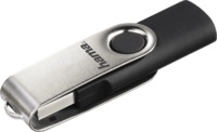 HAMA Rotate USB-Stick, 32 GB, 10 MB/s, Schwarz/Silber