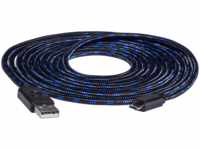 SNAKEBYTE SB910494 PS4 USB CHARGE:CABLE PRO (4M) Ladekabel, Schwarz/Blau