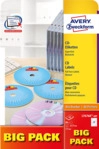 AVERY ZWECKFORM L7676A-40P CD-Etiketten 210 x 297 mm &Oslash; 117 A4 Inhalt: 80 Etiketten /