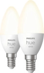 PHILIPS Hue White E14 Doppelpack LED Lampe Warmwei&szlig;