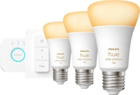 PHILIPS Hue White Ambiance E27 inkl. Dimmschalter 3x1100 3er Starter Set Warmwei&szlig;