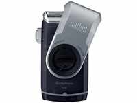 BRAUN PocketGo M90 Mobile Shave Rasierer Silber/Schwarz (Vibrierende Scherfolien,