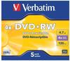 VERBATIM 43229 DVD+RW 4X Rohling 5er Jewelcase