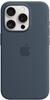 APPLE Silikon Case mit MagSafe, Backcover, Apple, iPhone 15 Pro, Sturmblau