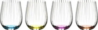 Riedel 5515/44, RIEDEL Glas 4er Set Happy Optical O 344ml bunt