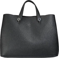 Tommy Hilfiger AW0AW15177, TOMMY HILFIGER Tasche - Henkeltasche TH EMBLEM schwarz