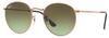 Ray-Ban Round Metal RB 3447 9002/A6 S, Runde Sonnenbrille, Unisex, in Sehstärke