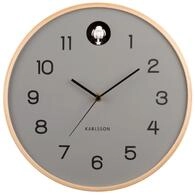 KARLSSON Wanduhr CUCKOO, grau, Holz