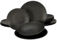 creaTable Tellerset 12-tlg SCHIEFER, schwarz, Steinzeug