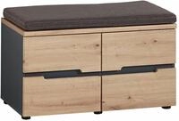 Voleo Garderobenbank DETROIT, Eiche Artisan, Holznachbildung
