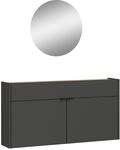 MID.YOU Garderoben-Set AMECA, braungrau, Holznachbildung
