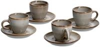 Zeller Present Espresso-Set 8-tlg., taupe, Keramik