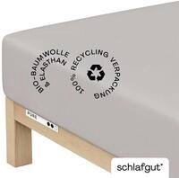 schlafgut Spannbettlaken S 511 Pure, Hellgrau, Baumwolle
