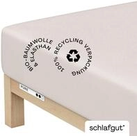 schlafgut Spannbettlaken S 744 Pure, creme, Baumwolle