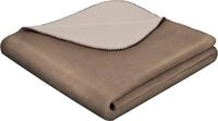 biederlack Plaid 150 x 200 cm DOUBLEFACE, braun, Baumwolle