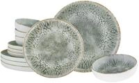 Creatable Tellerset 12-tlg UNO, Hellgrau, Steinzeug