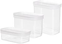 Emsa Vorratsdosenset 3-tlg. OPTIMA, transparent, Kunststoff