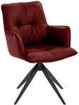 Dieter Knoll Design-Schalensessel PREMIO, bordeaux, Leder