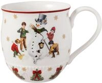 Villeroy &amp; Boch Henkelbecher Schneemann, multicolour, Porzellan