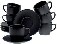 Creatable Cappuccinotassen 12-tlg SOFT TOUCH, schwarz, Steinzeug