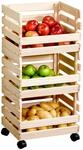 Kesper Kartoffel- und Obsthorde 3-tlg., natur, Kiefer
