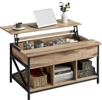 Zurbr&uuml;ggen Couchtisch, braun/schwarz, Holznachbildung