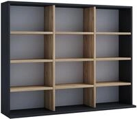 VCM Sammelregal MEGOSA, Eiche/schwarz, Holznachbildung