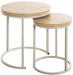 XORA Beistelltisch 2er-Set LEVI, eiche, MDF