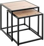 XORA Beistelltisch 2er-Set LUCCA, eiche, MDF