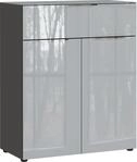 Novel Kommode OAKLAND, grau, Glas