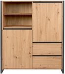 Z2 Highboard DENVER, Eiche Artisan, Holznachbildung