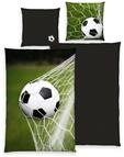 Herding Renforc&eacute;-Bettw&auml;sche 135x200cm FU&szlig;BALL, gr&uuml;n, Baumwolle