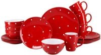 Creatable Kombiservice 16-tlg POLKA DOTS, multicolour, Steinzeug
