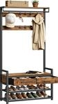 Zurbr&uuml;ggen Garderobe SONGMICS, braun/schwarz, Stahl