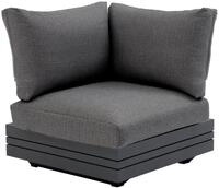 Zebra Lounge Eckelement CUBO, grau, Stoff