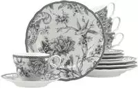 Creatable Kaffeeservice 12-tlg ADELAIDE, grau, Porzellan