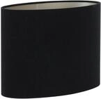 Light&amp;Living Lampenschirm VELOURS, schwarz grau, Textilfaser