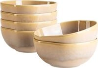 M&auml;ser Sch&uuml;ssel 6er-Set CORDELIA, beige, Steinzeug