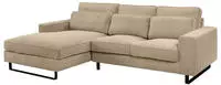 MID.YOU Sofa L-Form links BOLIVIA, beige, Polyester